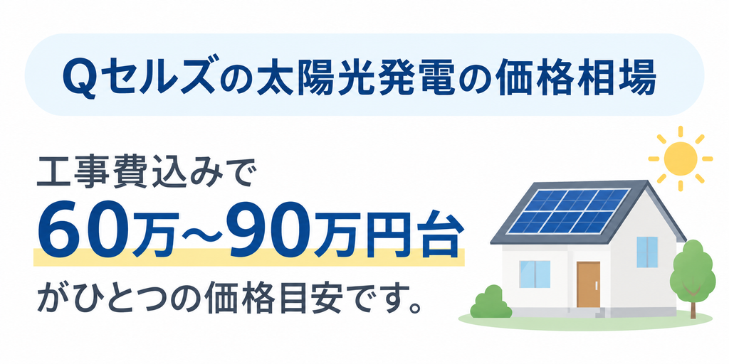 Qセルズの太陽光発電の価格相場