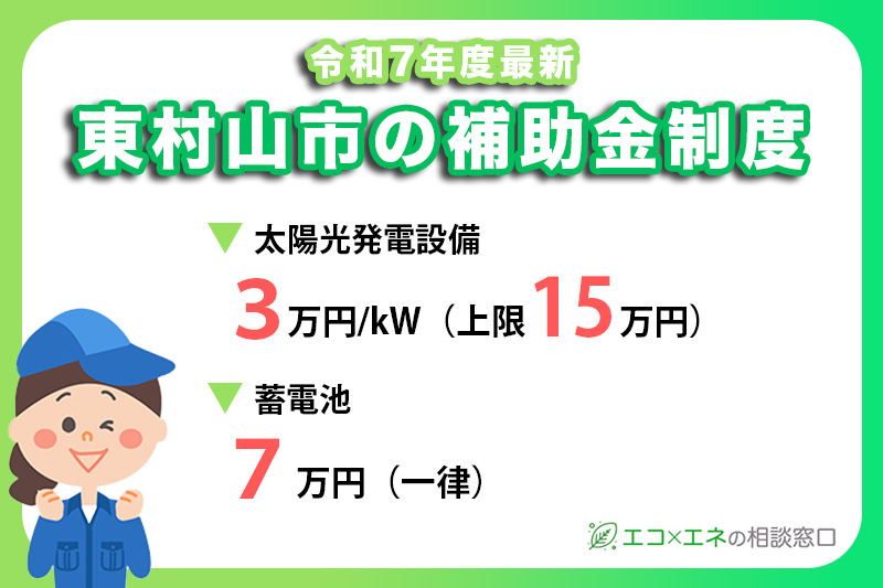 東村山市の太陽光発電補助金