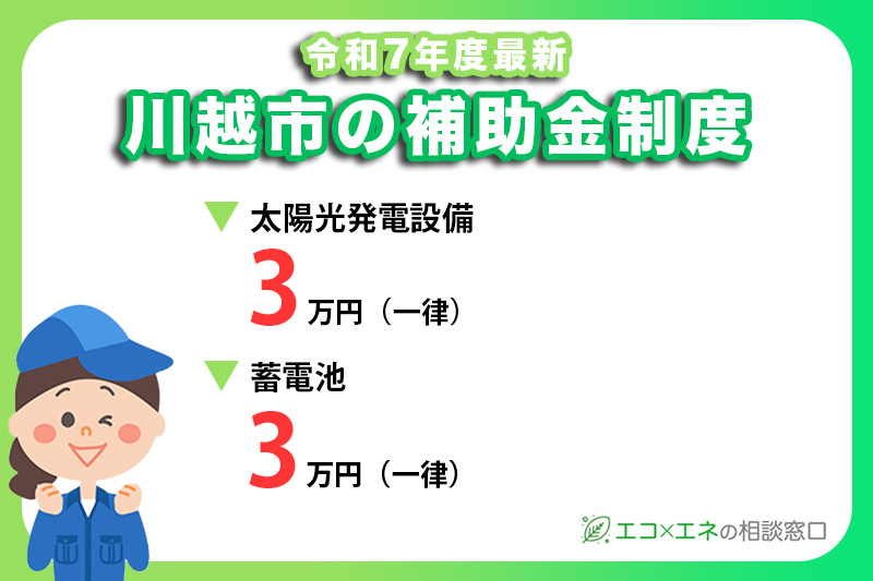 川越市の太陽光発電補助金