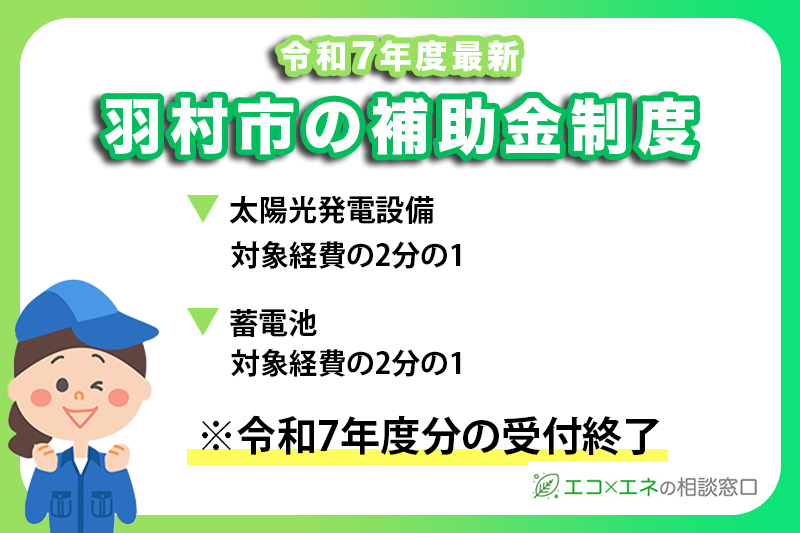羽村市の太陽光発電補助金※受付終了