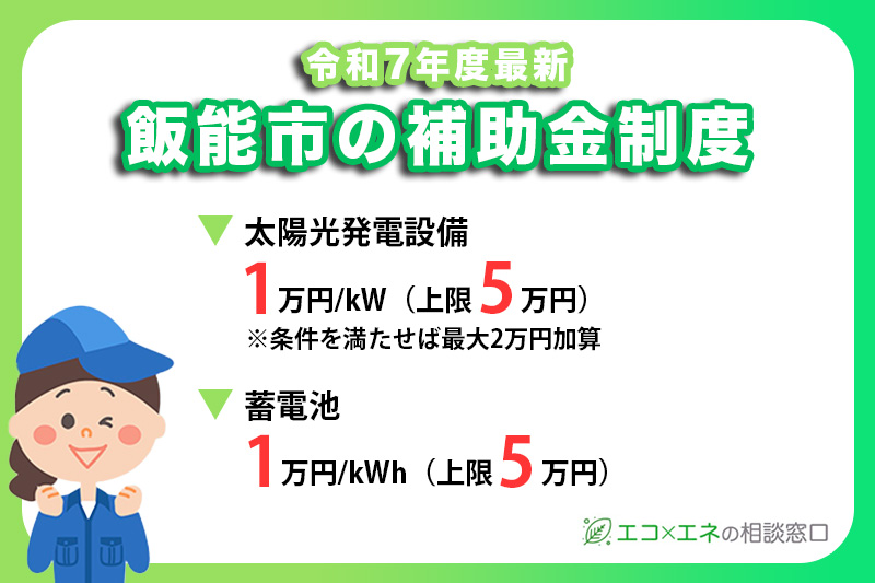 飯能市の太陽光発電・蓄電池の補助金