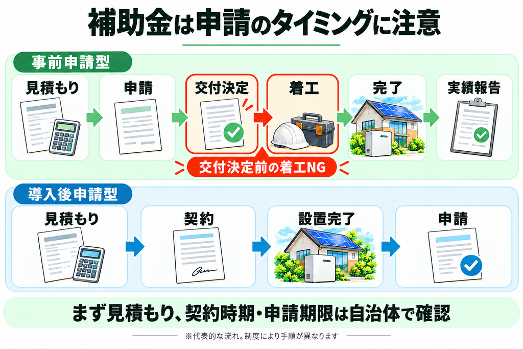 申請のタイミングは自治体によって異なる