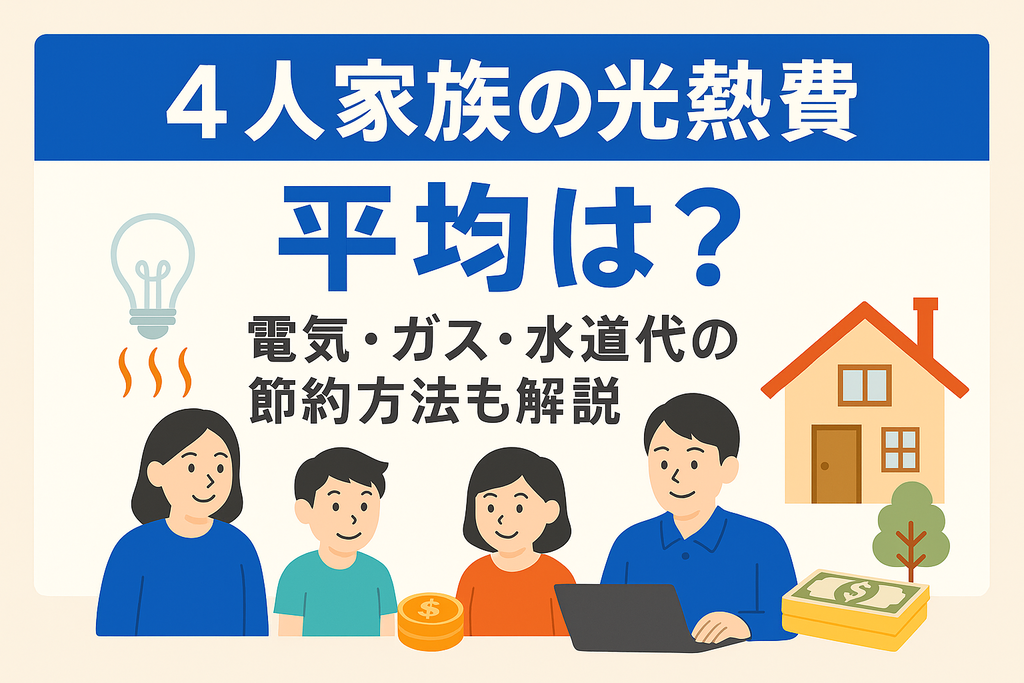 4人家族の光熱費の平均は？高くなる理由や電気・ガス・水道代の節約方法