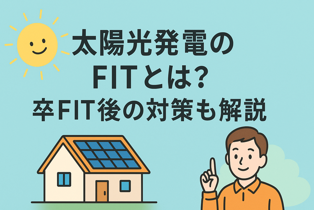 太陽光発電のFIT（固定価格買取制度）とは？目的や仕組み、卒FIT後の対策を解説