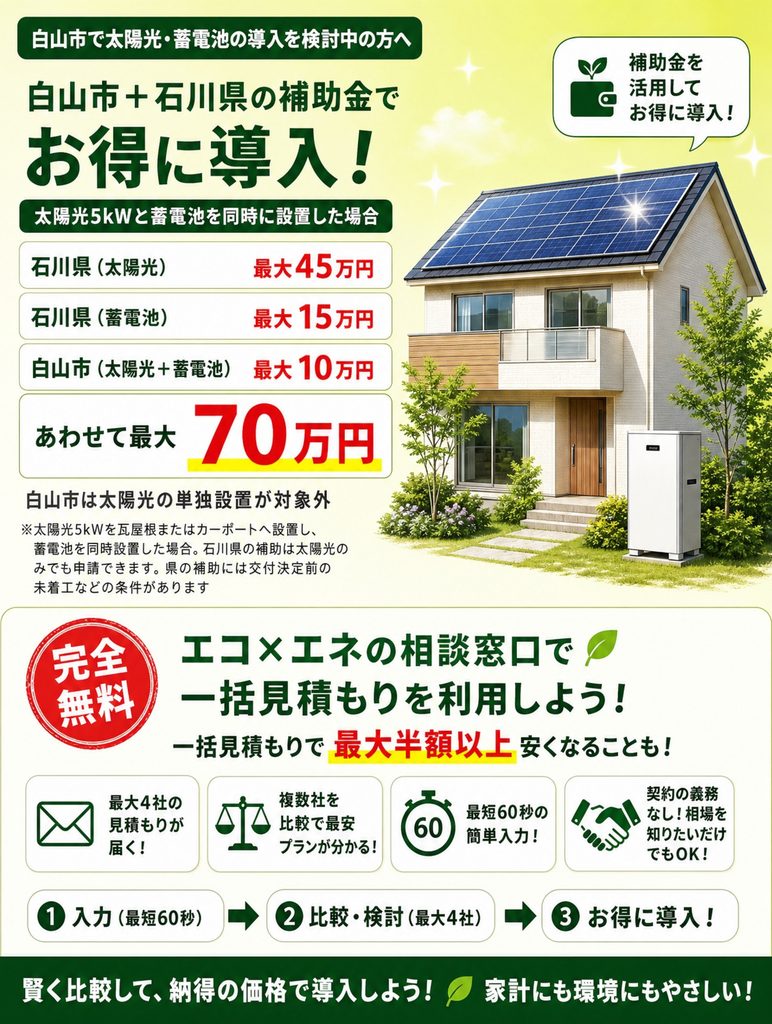 白山市補助金