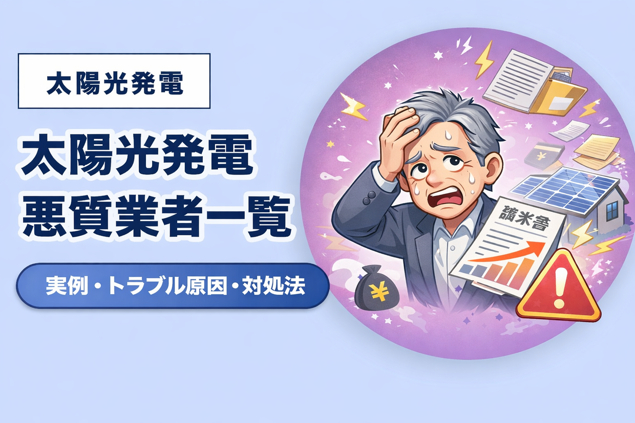 太陽光発電の悪質業者一覧