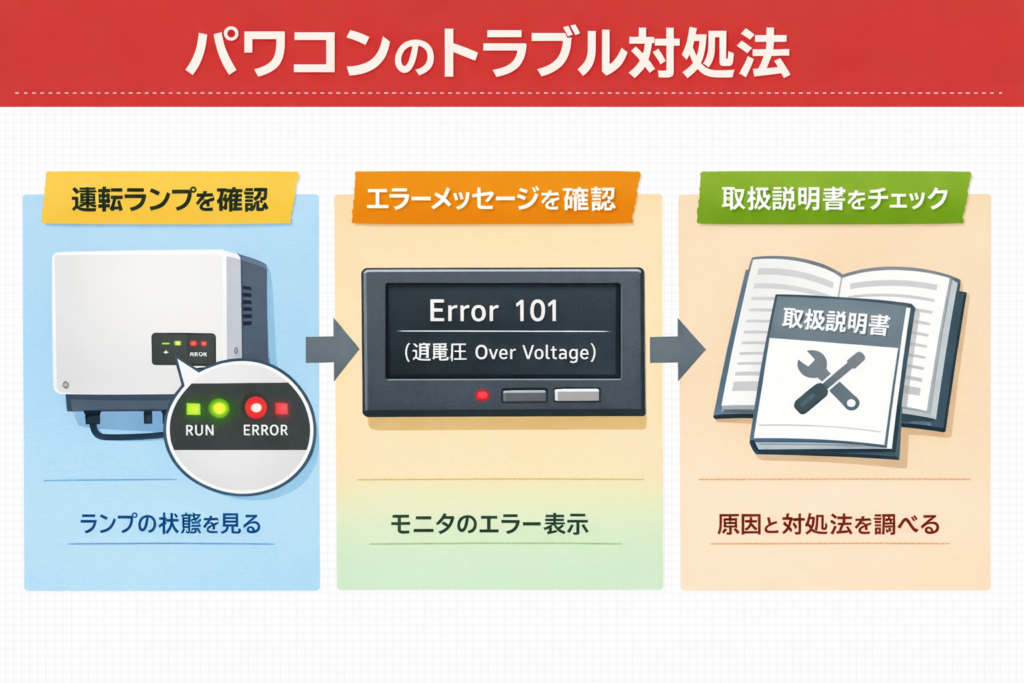 カナディアンソーラーのパワコン故障時の対処法