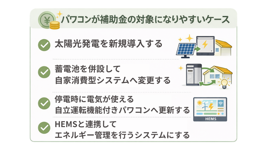 パワコン設置に活用できる補助金