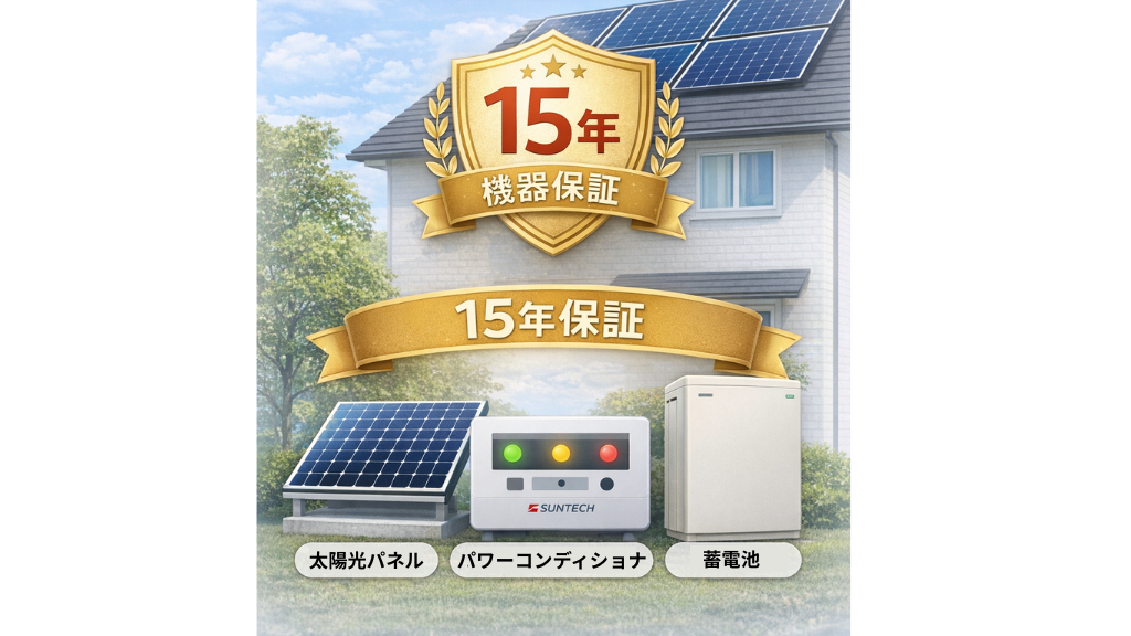 サンテックのパワコンは15年の長期保証