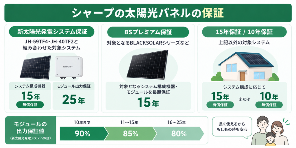 シャープの太陽光パネルの保証