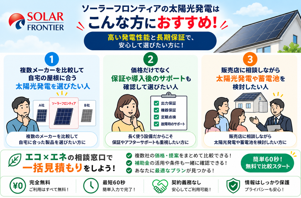 ソーラーフロンティアの太陽光がおすすめの人