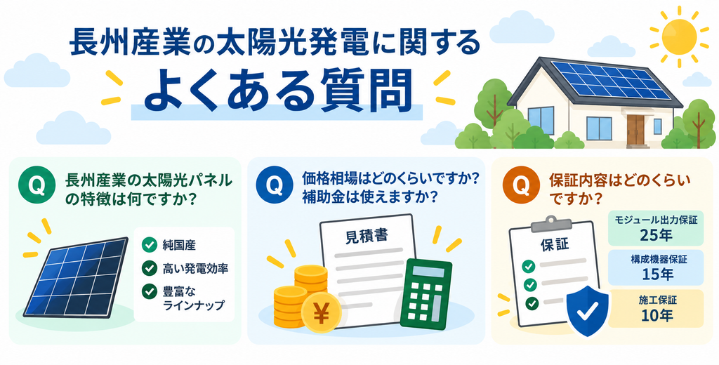 長州産業の太陽光発電に関するよくある質問