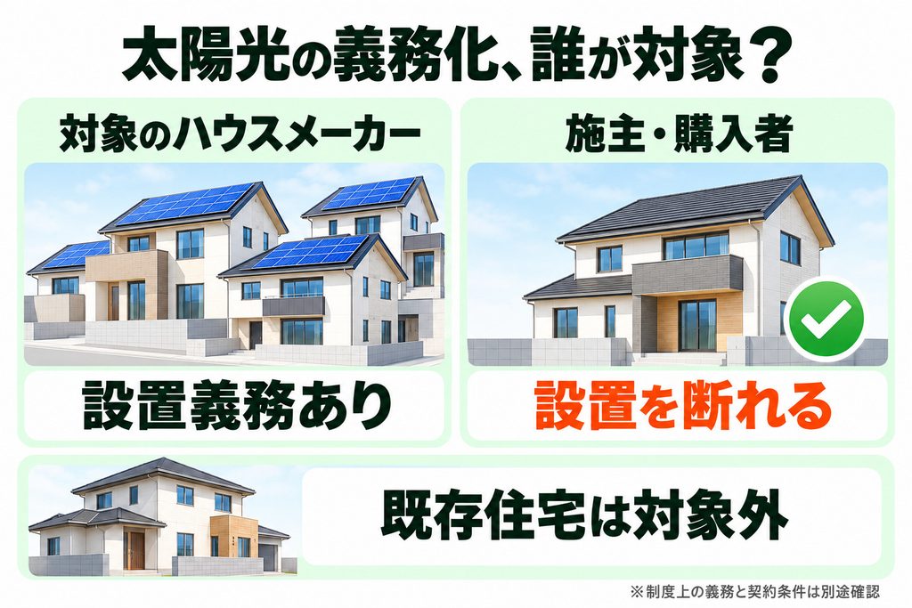 太陽光発電の義務化は断れる?施主に設置義務はない