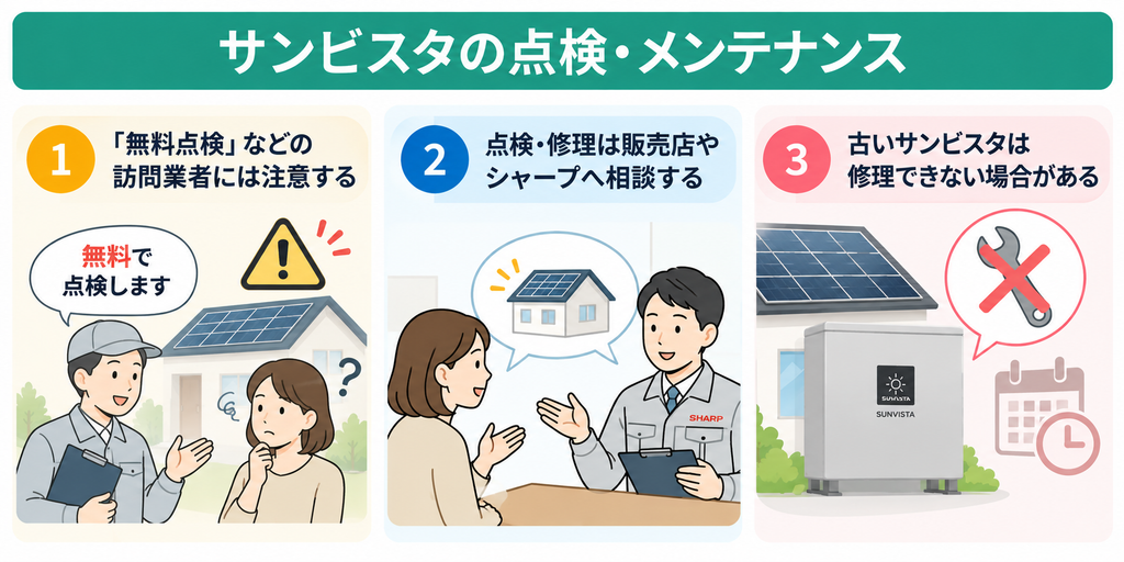サンビスタの点検・メンテナンスで知っておきたいこと