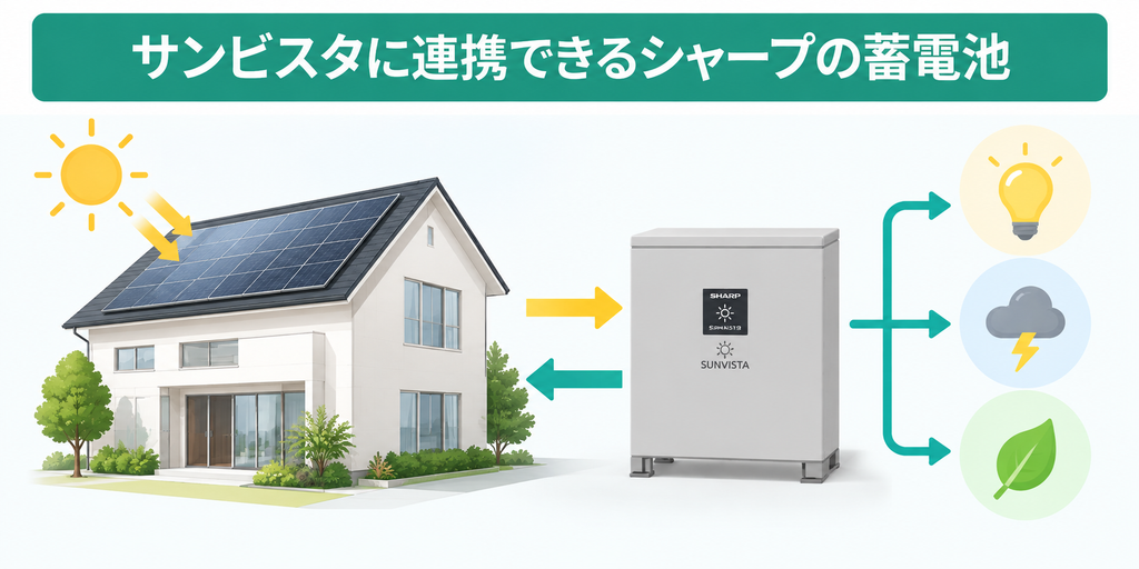 サンビスタに連携できるシャープの蓄電池