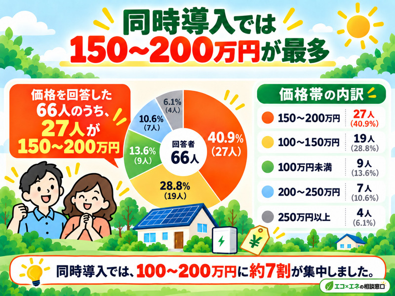 太陽光発電と蓄電池を同時導入した場合の蓄電池価格